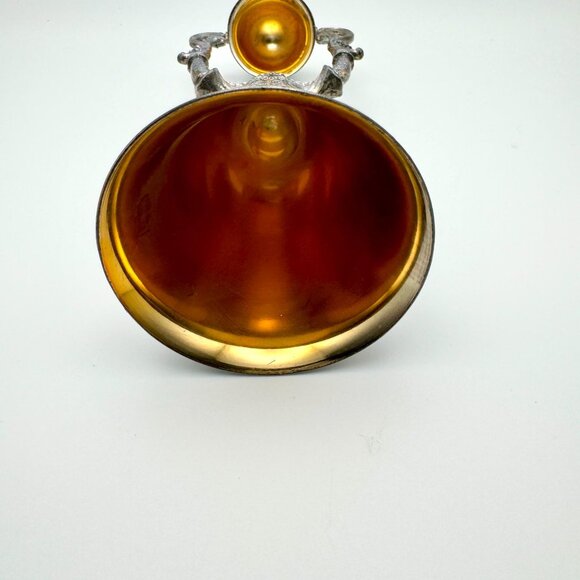 Vtg Silver & Gold Plated Nuremberg Germany Double Toasting Wedding Cup Figurine - Picture 5 of 10